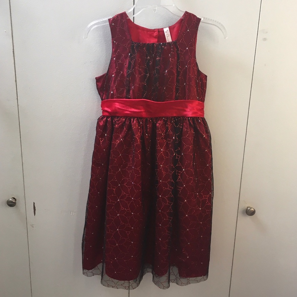 Red Sparkle Holiday Dress (Girls’ 12)